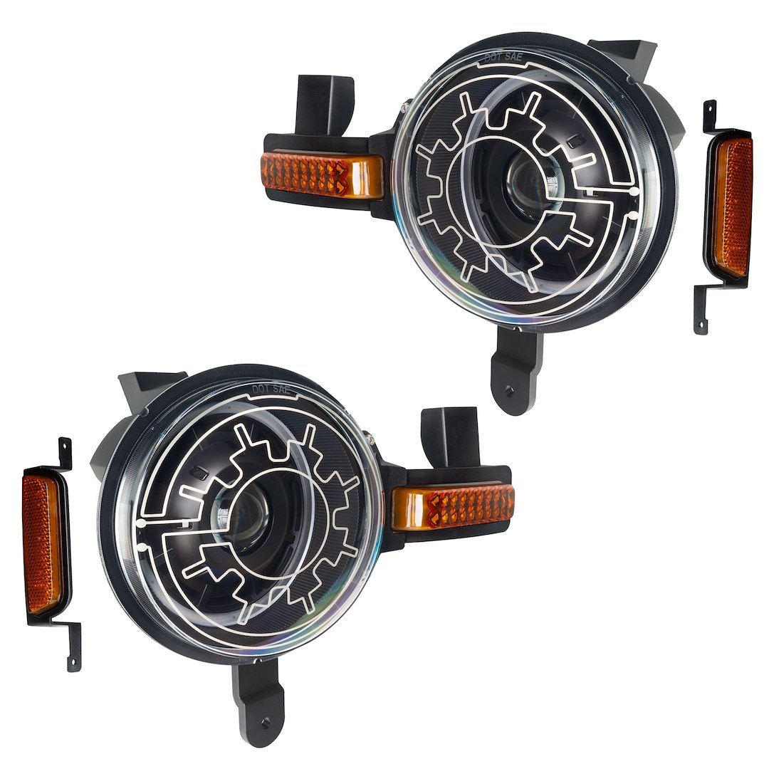 Oracle Lighting Headlight Assembly, Oculus ™, Projector Beam, Bi-LED, 36 Watt, Modular Design, Black Housing – 5886-111