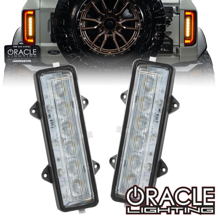 Oracle Lighting Backup Light, LED, Flush Tail Lights Mounted, Set of 2, White Bulb for Reverse/ Amber Bulb for Turn Signal – 5915-FB-023