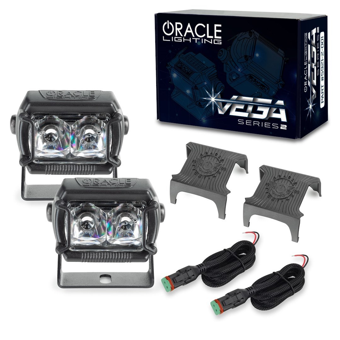 Oracle Lighting Spotlight, Vega™ Series, 20 Watt LED, Powder Coated Aluminum Housing, White, 1.35 Amps, Polycarbonate Lens – 5921-2-001