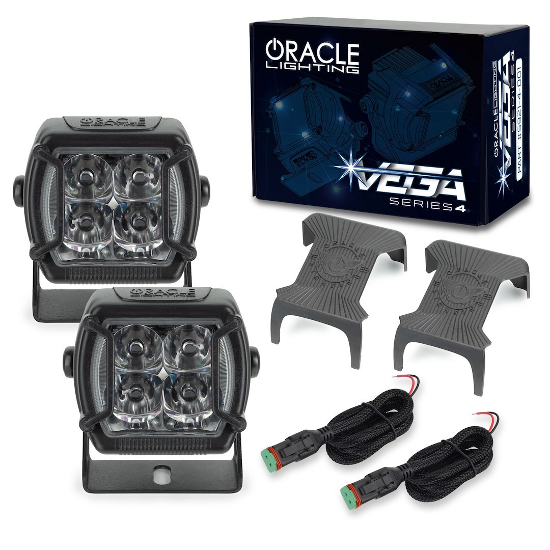 Oracle Lighting Spotlight, Vega™ Series, 40 Watt LED, Powder Coated Aluminum Housing, White, 1.5 Amps, Polycarbonate Lens – 5921-4-001