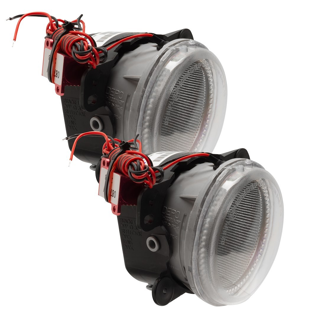 Oracle Lighting Daytime Running Light – LED, Colorshift, Black and Gray Round Housing, Clear Lens, Multi-Color, Set of 2 – 7159-332