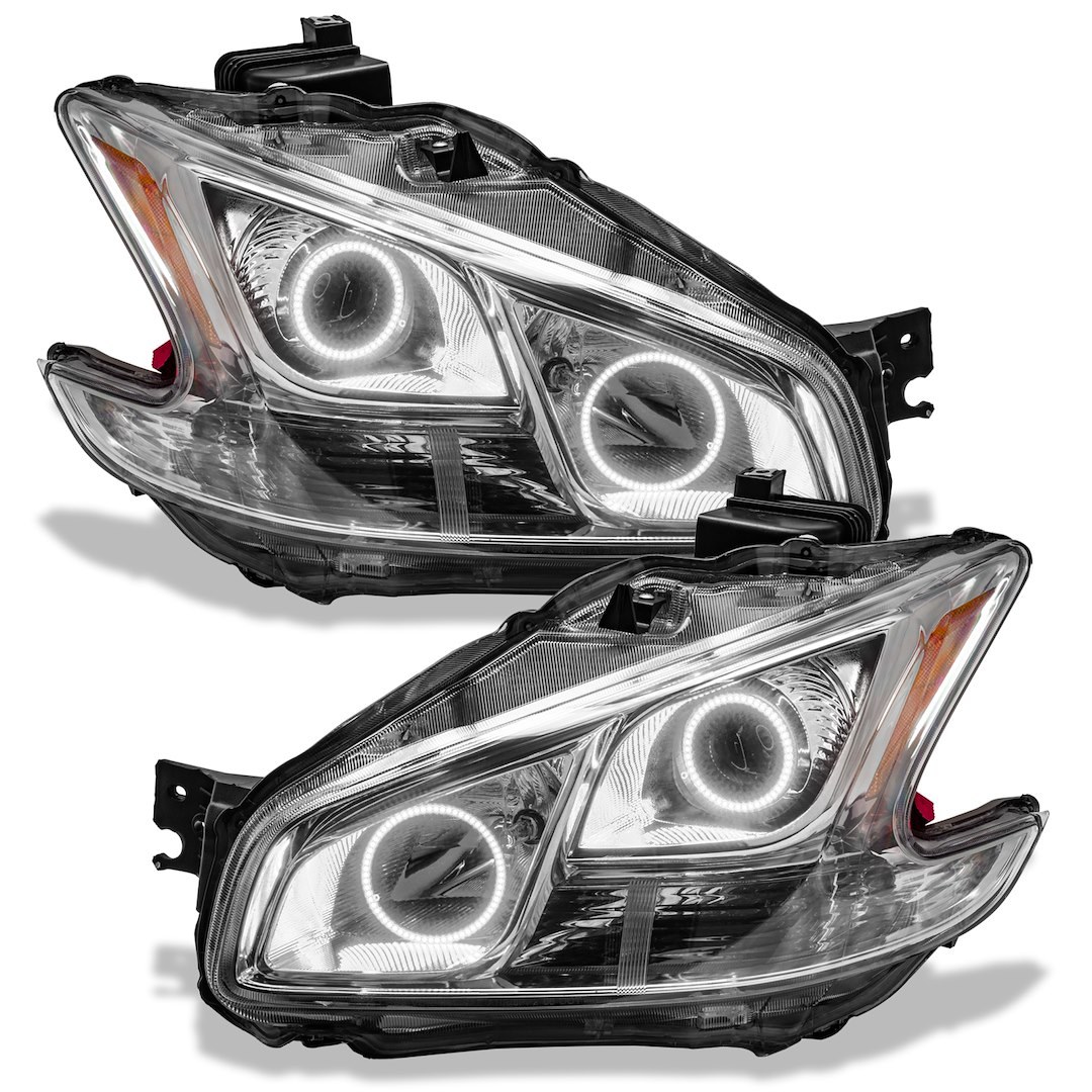Oracle Lighting Headlight Assembly, LED Bulbs, Projector, White SMD LED Halo Rings, Clear Lens, Chrome Housing, Fmvss 108 and SAE Compliant – 7177-001