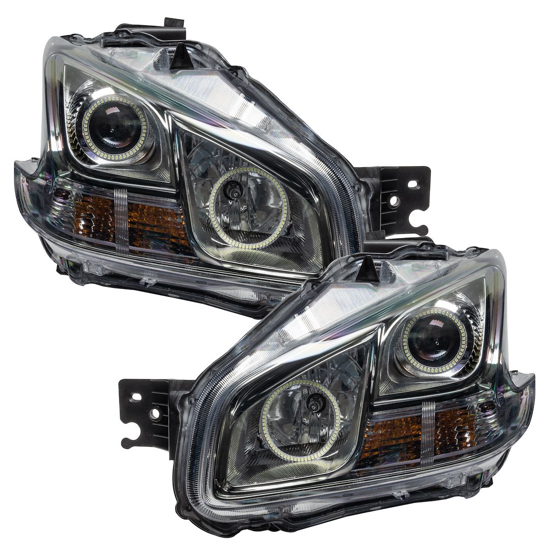 Oracle Lighting Headlight Assembly, LED Bulbs, Projector, White SMD LED Halo Rings, Clear Lens, Chrome Housing, Fmvss 108 and SAE Compliant – 7177-001