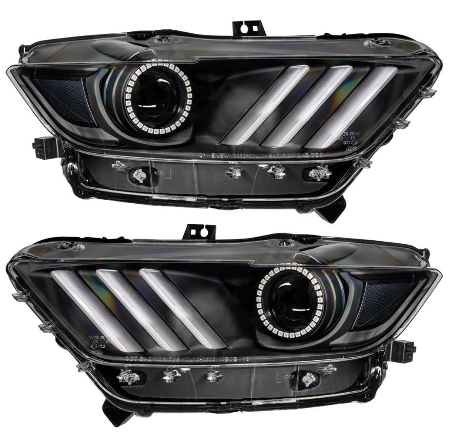 Oracle Lighting Headlight Assembly, Colorshift, Halogen Bulb, Projector Beam, Clear Lens, Black Housing, Set of 2 – 8199-332