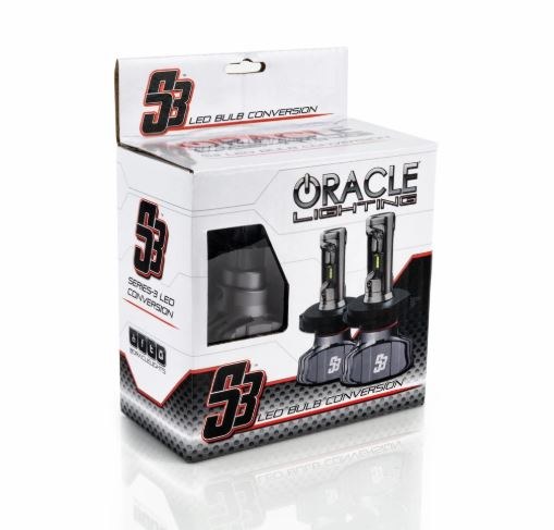Oracle Lighting Headlight Conversion Kit – LED, S3, 9005 Bulb, 3200 Lumens, 12 to 24 Volt, Without Turn Signal, Set of 2 – S5231-001