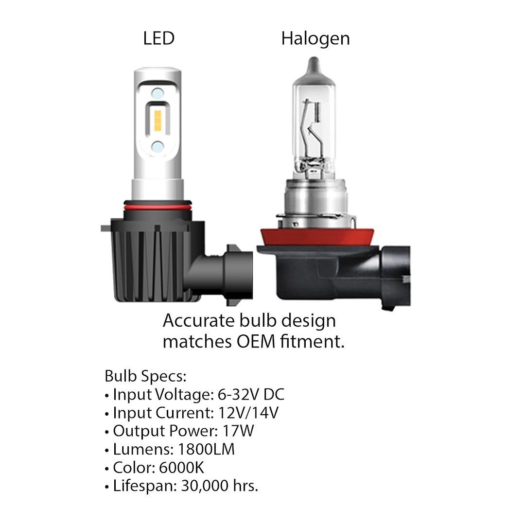 Oracle Lighting Headlight Conversion Kit, V-Series, 9007 LED Bulb, Without Turn Signal, 6000 Kelvin Temperature, 3600 Lumens, 6 to 32 Volt – V5241-001