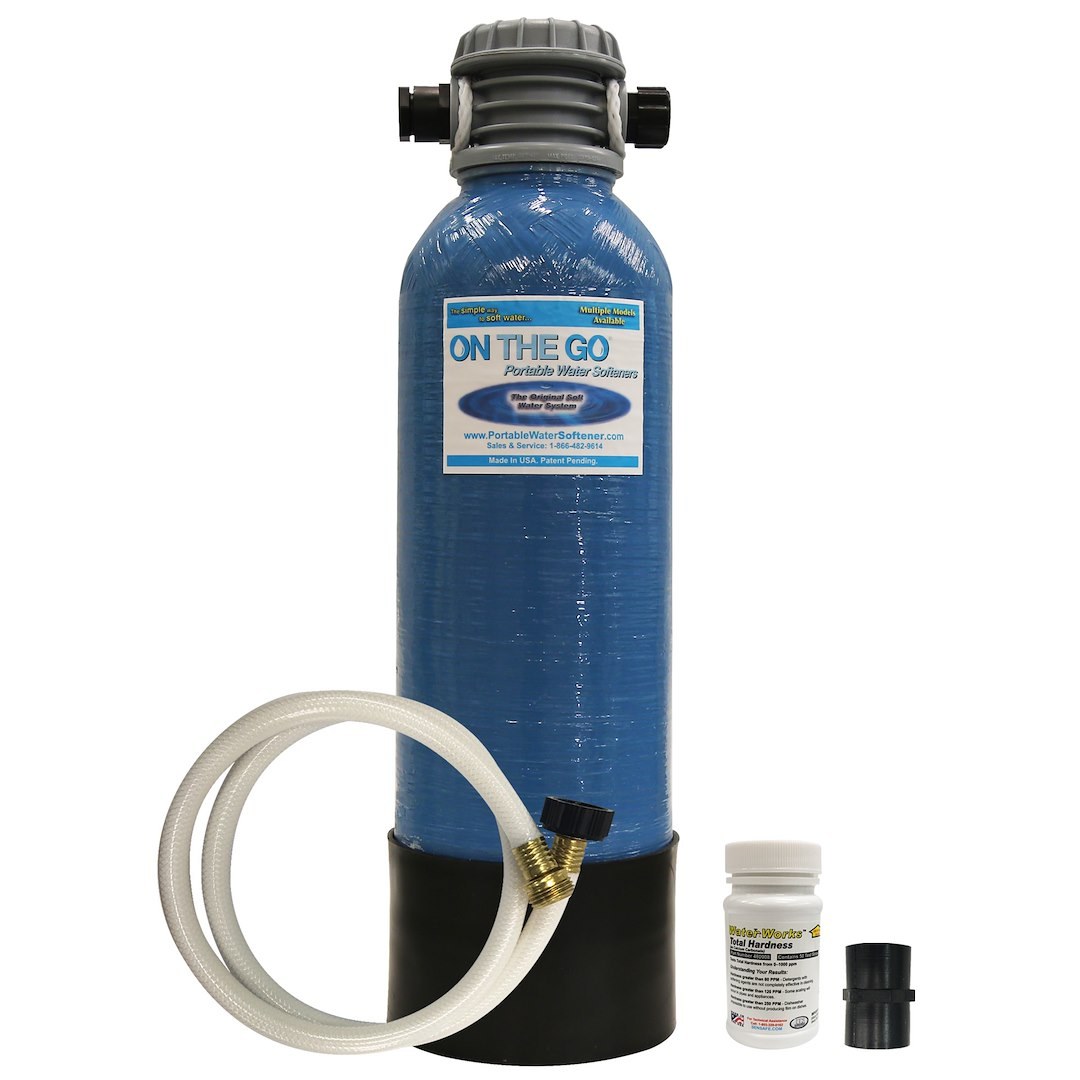 On the Go Water Softener, Single Tank, Portable, 8000 Grain Capacity – OTG3-NTP-3M