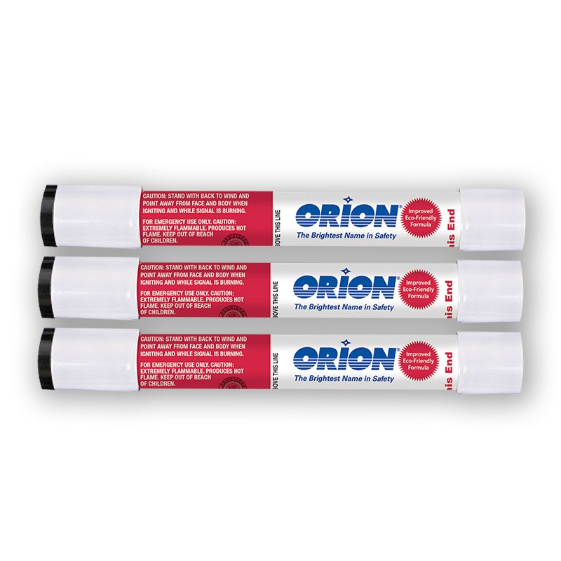 Orion Distress Signal Kit, Locate Basic-3, Hand Held Red Signal Flare with 950 Candela Brightness and Burn Time Up to 3 Minutes – 265