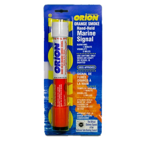 Orion Distress Signal Kit, Handheld Orange Smoke Signal, For Daytime Signaling, Uscg Approved Daytime Signal – 956