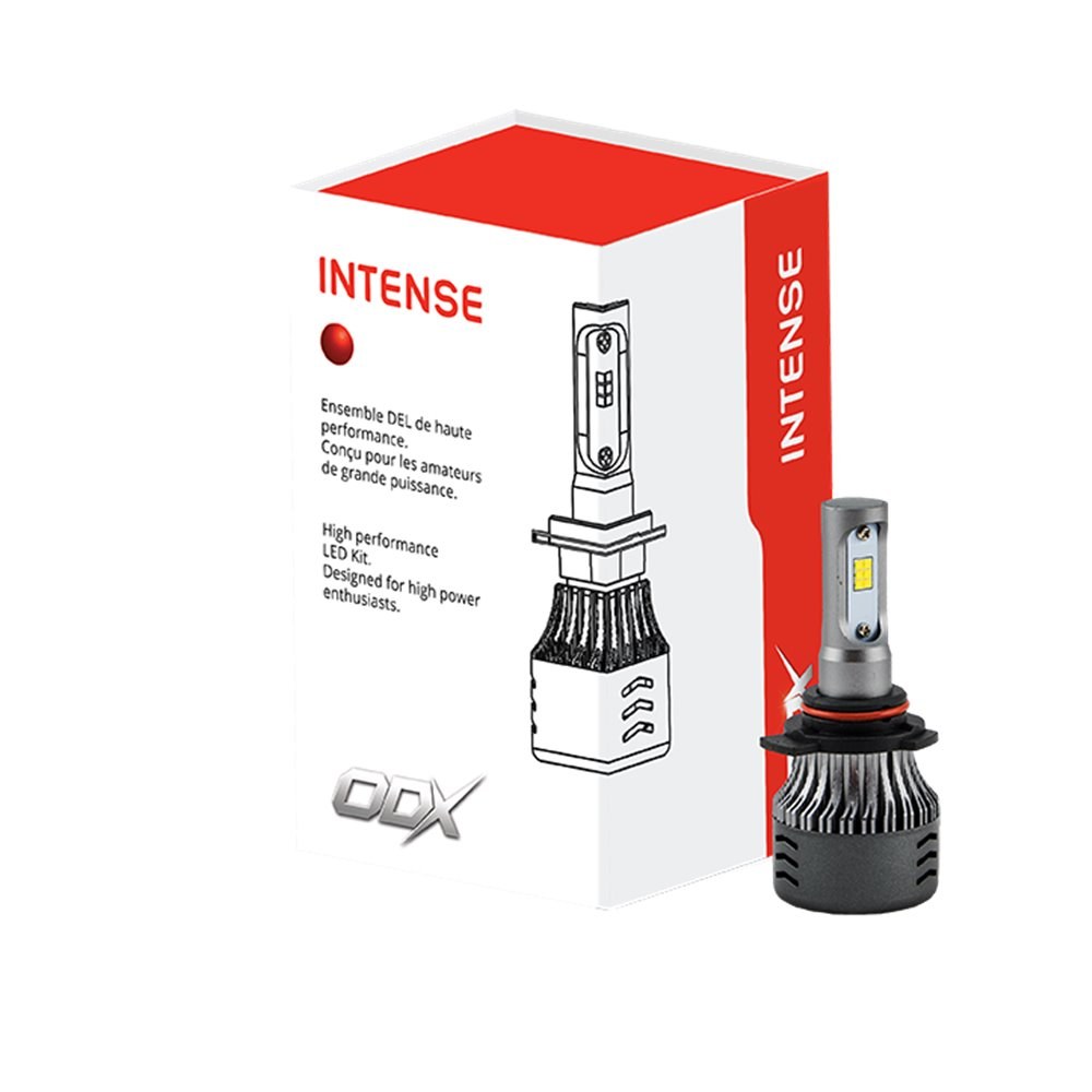 Odx Headlight Bulb, Intense Series, 9005, LED Bulb, 9 to 32 Volt, Cold White Beam Color, 6000 Lumens, 6500K Light Color Temperature – LEDINTENSE9005