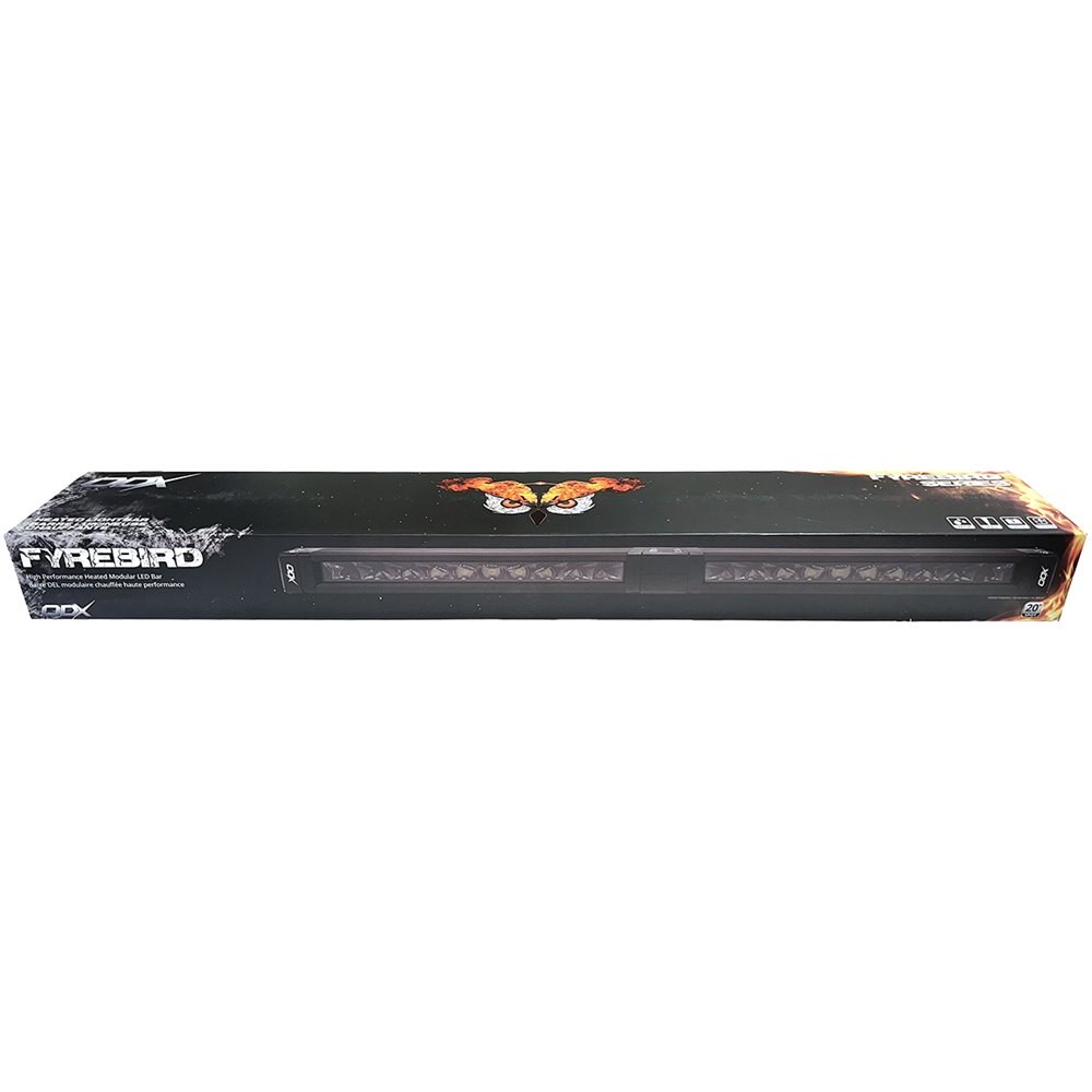 Odx Light Bar, Fyrebird Series, LED, 20 Inch Length, Cold White LED, Spot Beam, 17000 Lumens, Smoke Lens, Black Housing – LEDLBFYRE-20