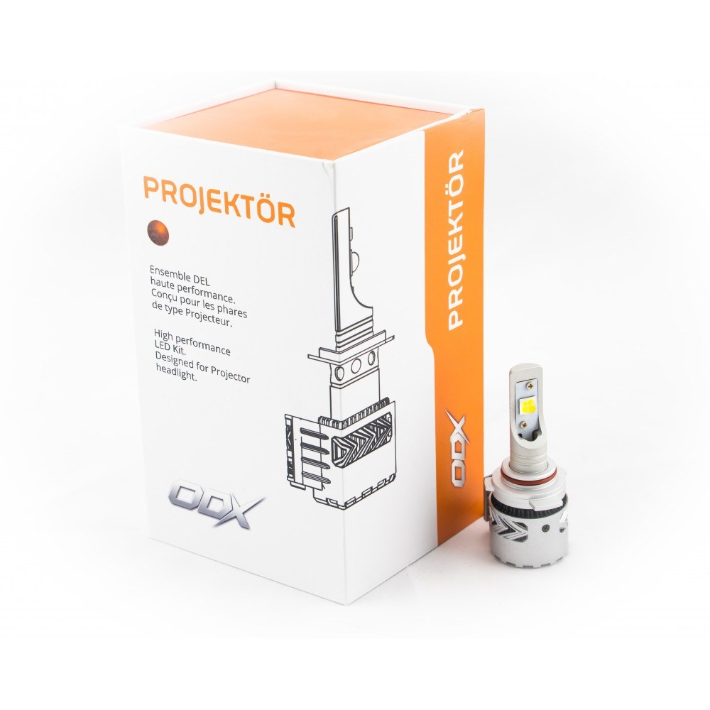 Odx Headlight Bulb, Projektor Series, 9012, LED Bulb, 9 to 32 Volt, Cold White Beam Color, 6000 Lumens, 6500K Light Color Temperature – LEDPROEVO-9012
