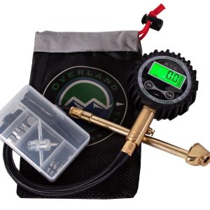 Overland Vehicle Systems Tire Pressure Gauge, 3 Inch Round, Digital Display, 0-150 Pounds Per Square Inch (PSI), Lighted, Black – 12010001