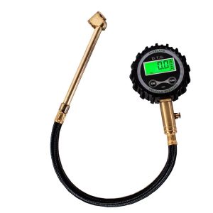 Overland Vehicle Systems Tire Pressure Gauge, 3 Inch Round, Digital Display, 0-150 Pounds Per Square Inch (PSI), Lighted, Black – 12010001