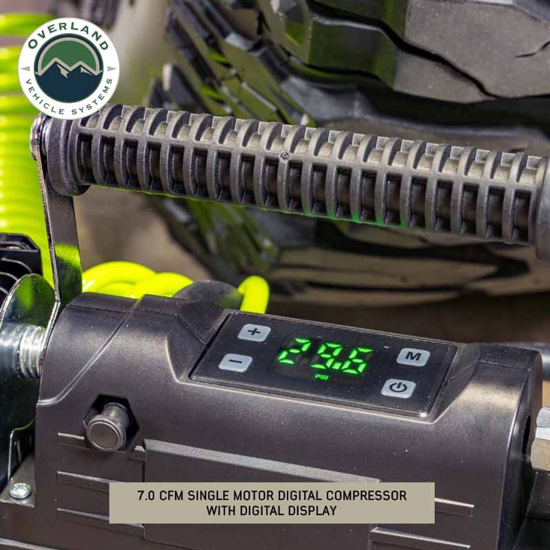Overland Vehicle Systems Air Compressor, Egoi, Portable, 7.0 Cubic Feet Per Minute (cfm) at 150 PSI, Battery Clamp, Without Air Tank – 12099922