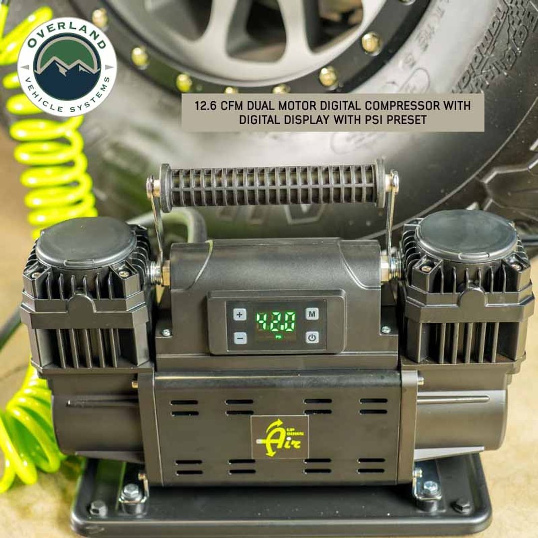 Overland Vehicle Systems Air Compressor, Egoi, Portable, 12.6 Cubic Feet Per Minute (cfm) at 150 PSI, Battery Clamp, Without Air Tank – 12099923