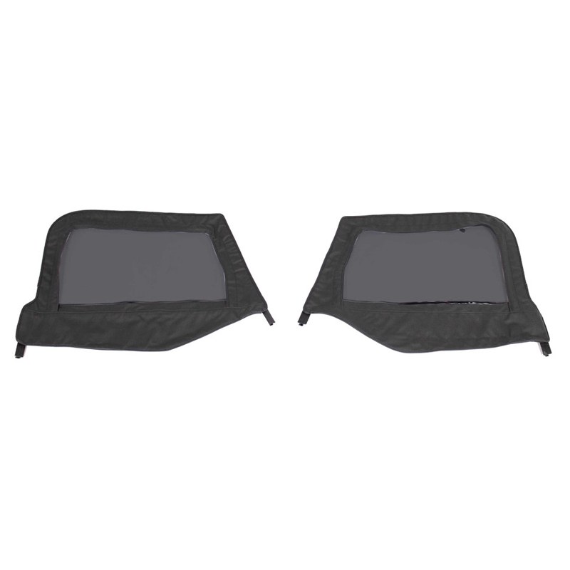 Overland Vehicle Systems Soft Top Door Skin, King 4WD Premium, Fits OEM Door Frames, Black Diamond, Fabric, With Tintied Windows, Set of 2 – 14019935T