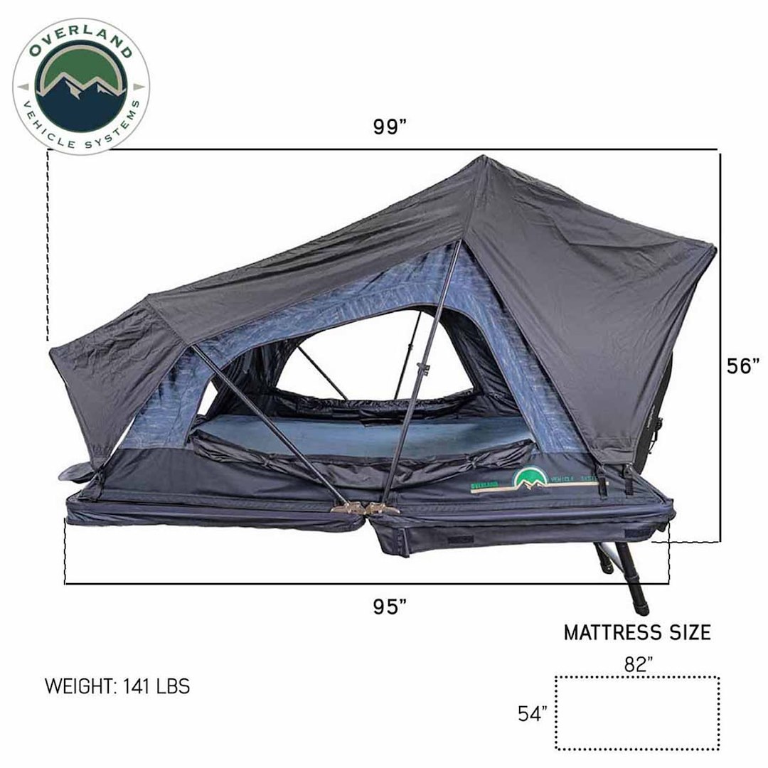 Overland Vehicle Systems Tent, Xd Sherpa, Car Top, 52 Inch X 88 Inch X 52 Inch, Sleeps 1 Adult – 18209905