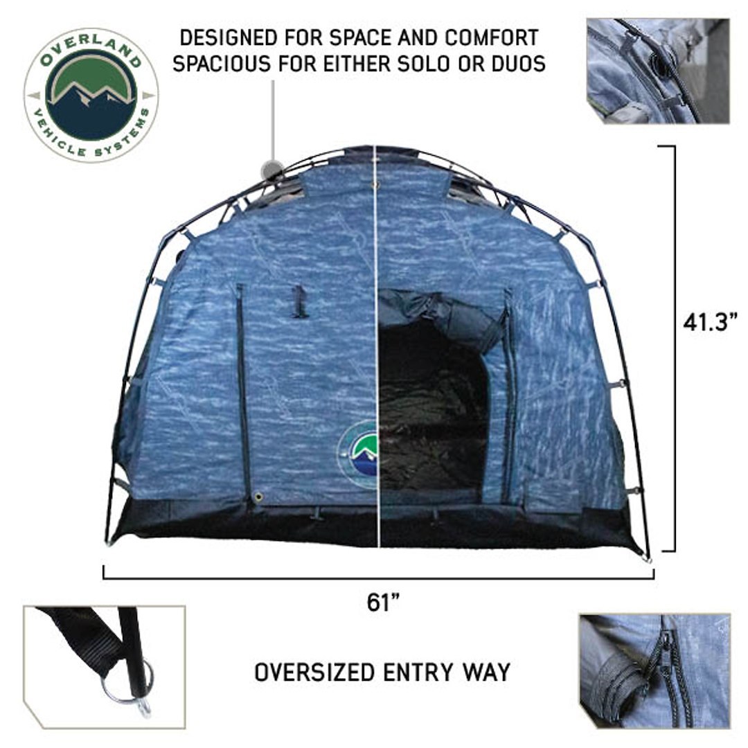 Overland Vehicle Systems Tent, Xd Khumbu Swag, Ground Tent, Sleeps 2 Adults, Rip Stop Material, With Windows – 18252530