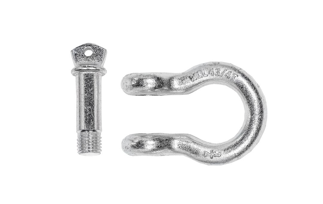 Overland Vehicle Systems D-Ring, With 3/4 Inch Pin, 4.75 Ton Weight Rating, Zinc, Steel, Single – 19019905