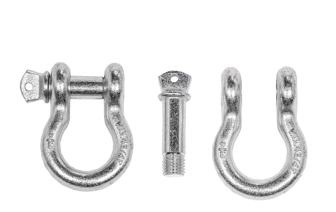 Overland Vehicle Systems D-Ring, With 3/4 Inch Pin, 4.75 Ton Weight Rating, Zinc, Steel, Single – 19019905