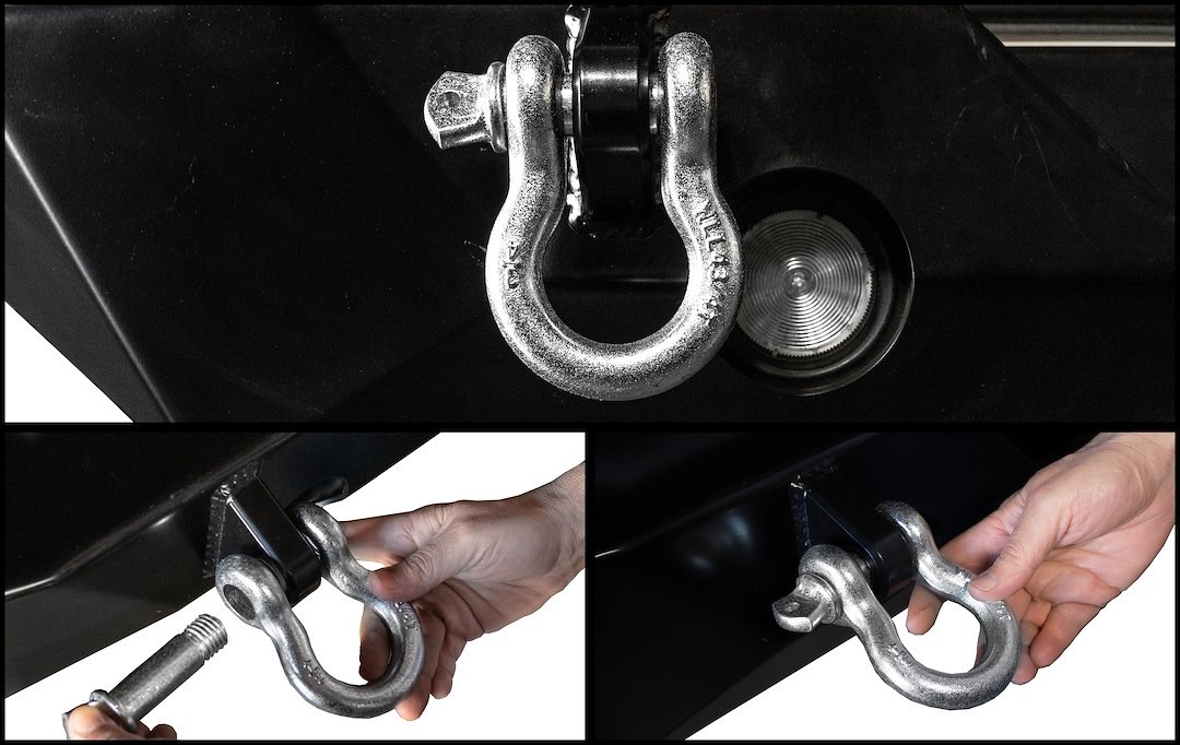 Overland Vehicle Systems D-Ring, With 3/4 Inch Pin, 4.75 Ton Weight Rating, Zinc, Steel, Single – 19019905