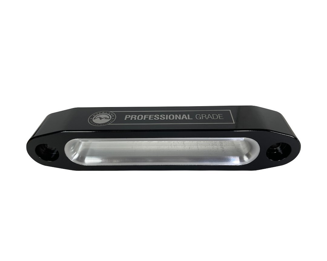 Overland Vehicle Systems Winch Fairlead, Hawse Style, For Use with Synthetic Rope, Powder Coat, Black, Aluminum – 19019910