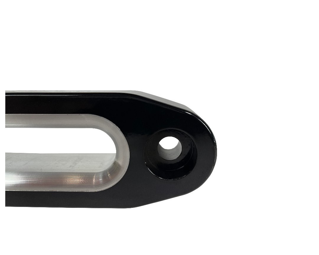 Overland Vehicle Systems Winch Fairlead, Hawse Style, For Use with Synthetic Rope, Powder Coat, Black, Aluminum – 19019910