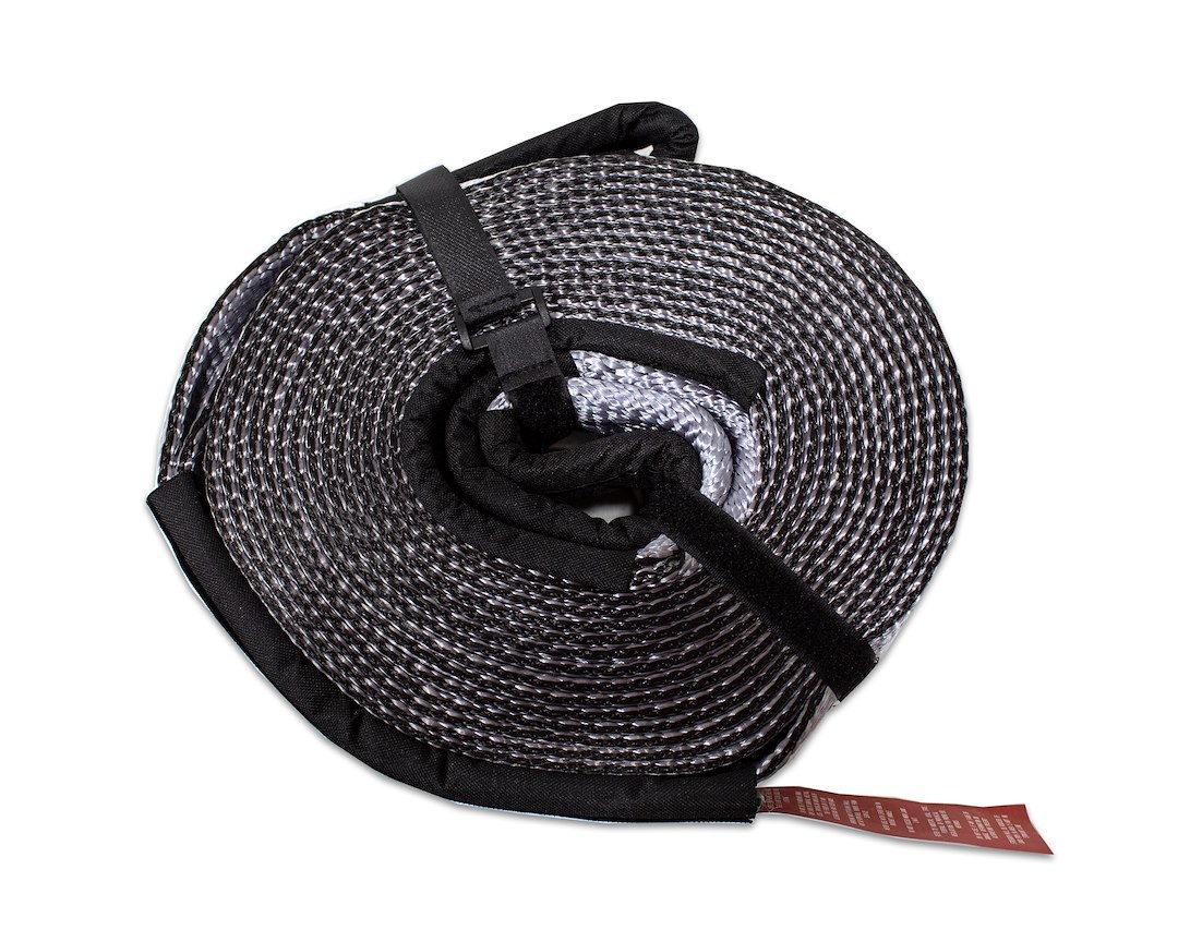 Overland Vehicle Systems Tow Strap, 3 Inch Width X 30 Foot Length, Rated at 30,000 Pounds, Gray with Black Ends, Synthetic Fiber – 19069916