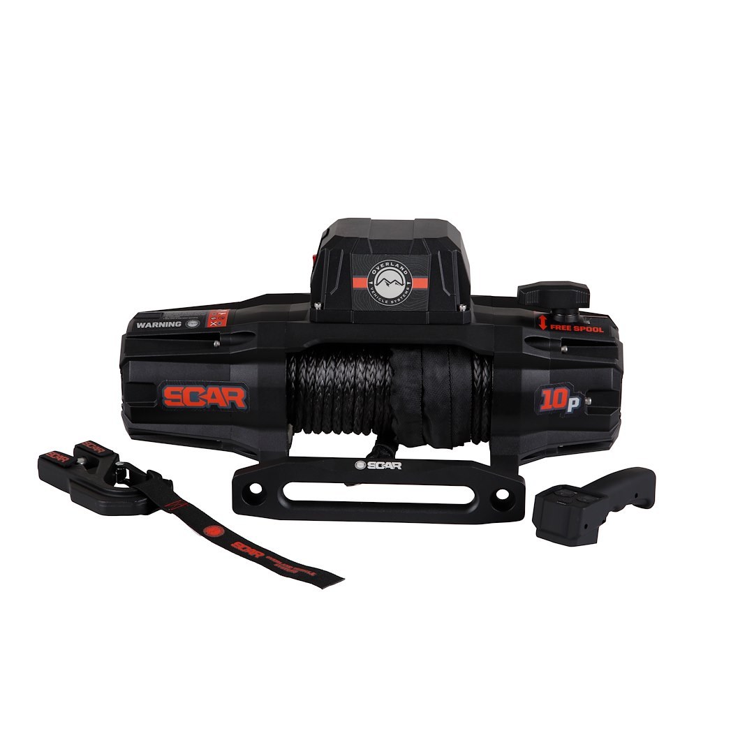 Overland Vehicle Systems Winch, S.c.a.r, Vehicle Mounted, Vehicle Recovery Winch, 12 Volt Electric, 10,000 Pound Line Pull Capacity – 19099901
