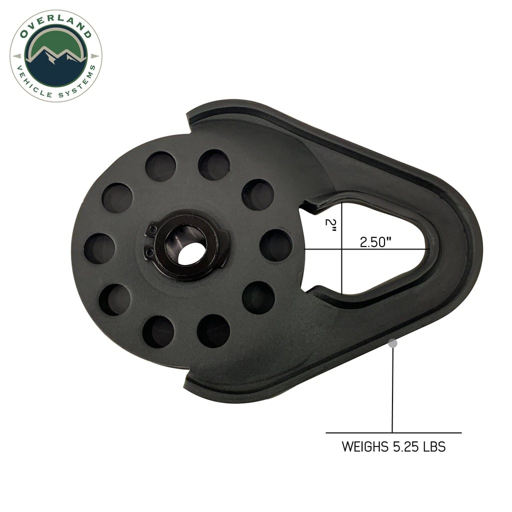 Overland Vehicle Systems Winch Snatch Block, 16,000 Pound Capacity, Set of 2 – 19-1398