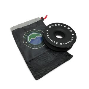 Overland Vehicle Systems Winch Snatch Block, 45,000 Pound Capacity, 6.25 Inch, Black, With Storage Bag – 19240004