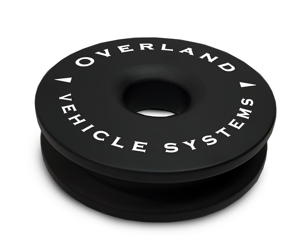 Overland Vehicle Systems Winch Snatch Block, 45,000 Pound Capacity, 6.25 Inch, Black, With Storage Bag – 19240004