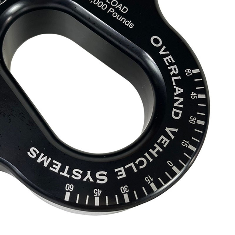 Overland Vehicle Systems Winch Snatch Block, 45,000 Pound Capacity, 8 Inch, Black, With Storage Bag – 19250005