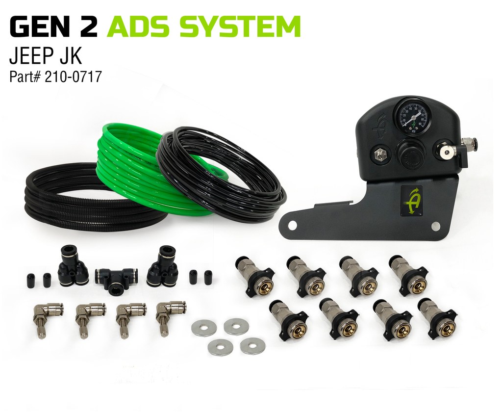 Overland Vehicle Systems Tire Pressure Control System, Use to Set Air Pressure Up to 4 Tires Simultaneously, Front Engine Compartment Mount – 210-0717