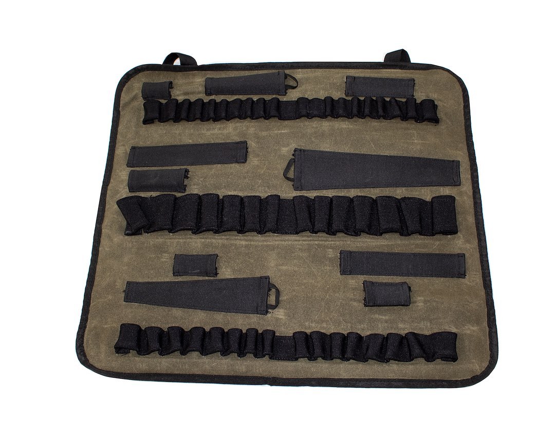 Overland Vehicle Systems Tool Bag, Holds Rachets/ Sockets/ Extentions, Canvas, Rollup Closure, With 60 Slots/ Handle/ Straps – 21089941