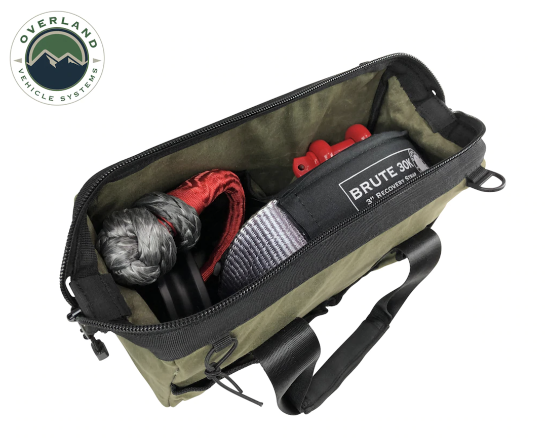 Overland Vehicle Systems Gear Bag, Wrap Style, 8 Inch Length X 8 Inch Width X 3 Inch Height, 3 Pockets, Without Logo, Canvas – 21119941