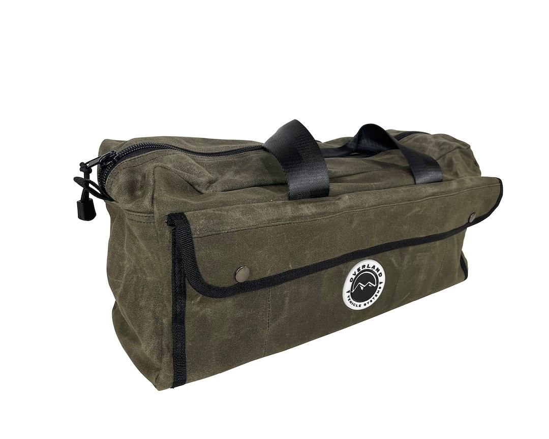 Overland Vehicle Systems Gear Bag, Duffel Style, Small, With Pockets, With Zipper, With 1 Shoulder Strap and 1 Carrier Handle – 21169941