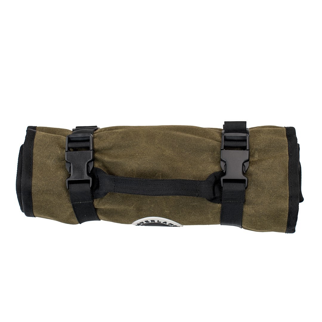Overland Vehicle Systems Tool Bag, Holds 12 Wrenches, Brown, Canvas, Strap and Buckle Rollup – 21209941