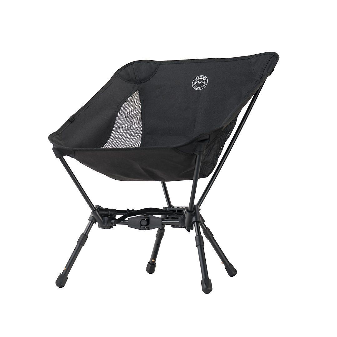Overland Vehicle Systems Camping Chair, Bucket, Folding, Black, Aluminum Frame/ Canvas Fabric, Without Headrest – 30100040
