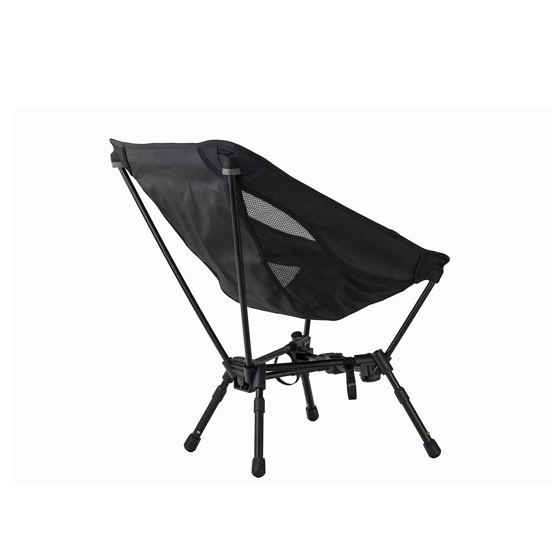 Overland Vehicle Systems Camping Chair, Bucket, Folding, Black, Aluminum Frame/ Canvas Fabric, Without Headrest – 30100040