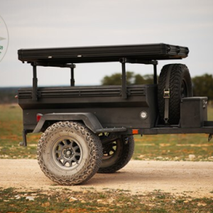 Overland Vehicle Systems Utility Trailer, Off-Road, Military Style, Alloy Steel, With Standard Hitch Coupler/ Crossbars – 70100010