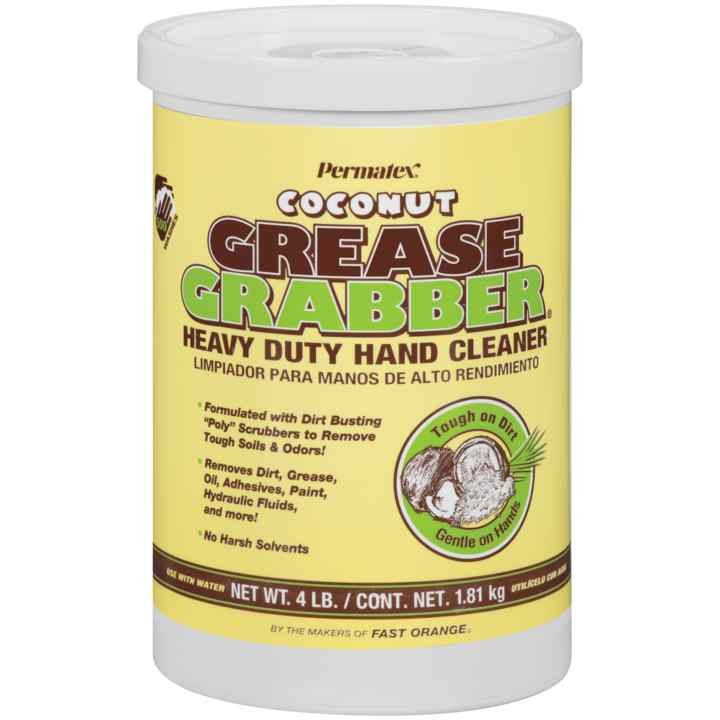 Permtx-Lockt Hand Cleaner, Grease Grabber ™, Use to Remove Dirt/ Grease/ Oil/ Adhesive/ Pain/ Hydraulic Fluids, Coconut Hand Cleaner – 14106