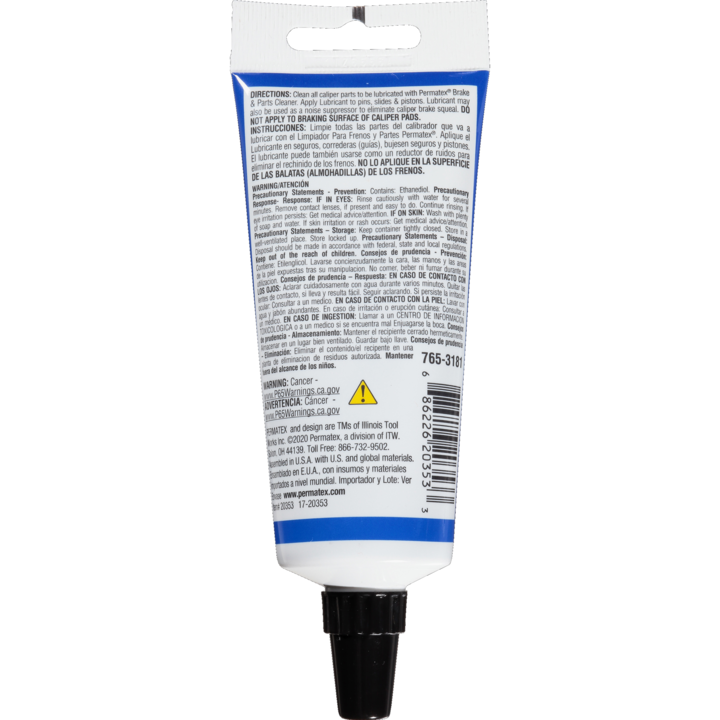 Permtx-Lockt Brake Parts Lubricant, Ultra, Use to Lubricate Caliper Pins/ Sleeves/ Bushings/ Pistons/ Prevents Disc Brake Squealing, Synthetic – 20353