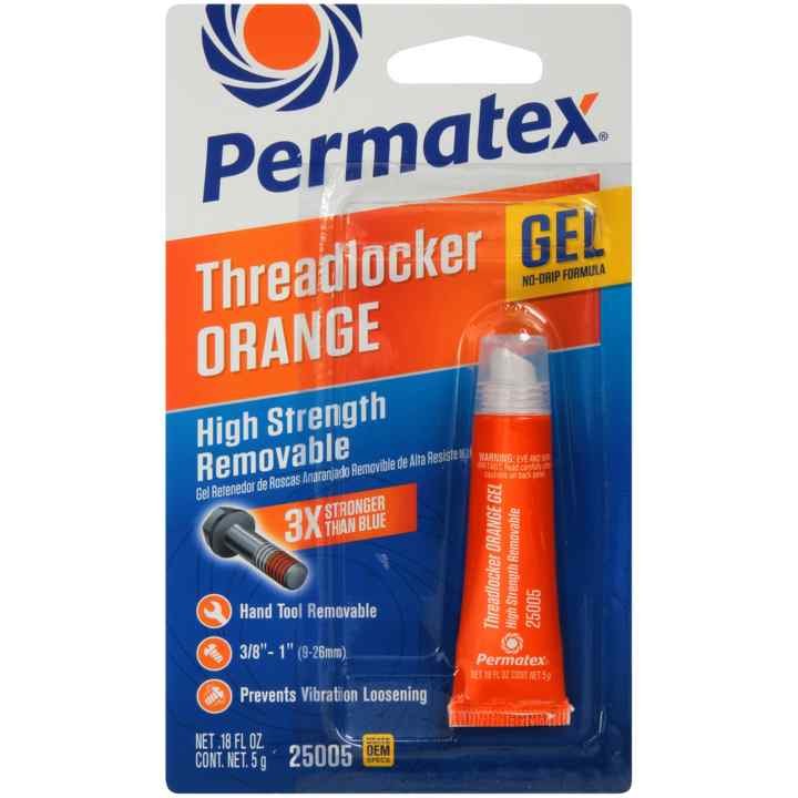Permtx-Lockt Thread Sealant, Thread Locker, High Strength, Removable with Hand Tools, Orange, 18 Fluid Ounce Tube – 25005