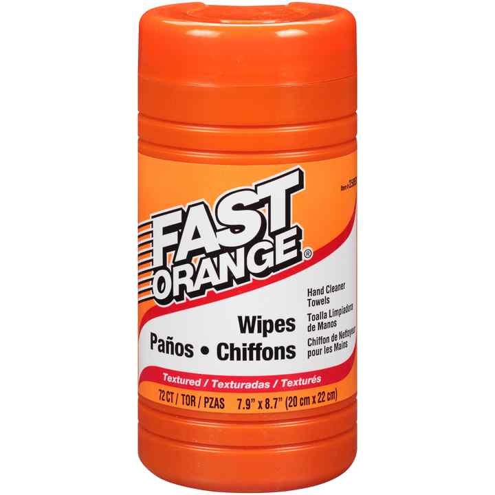 Permtx-Lockt Hand Cleaner, Fast Orange ®, Use to Remove Grease/ Tar/ Grime/ Ink/ Paints/ Sealants/ Adhesives, Pre-Moistened Wipe – 25051
