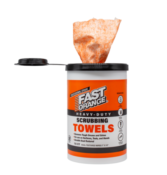 Permtx-Lockt Shop Towel, Fast Orange ®, Textured Cloth, 7 Inch X 12 Inch, 72 Piece – 25074
