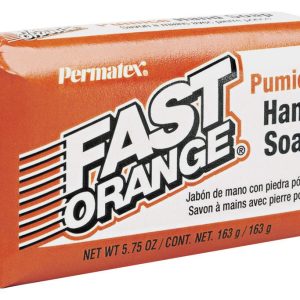 Permtx-Lockt Hand Cleaner, Fast Orange ®, Use to Remove Oil/ Grease/ Grime/ Paint and Other Everyday Soils, Pumice Soap Bar – 25575