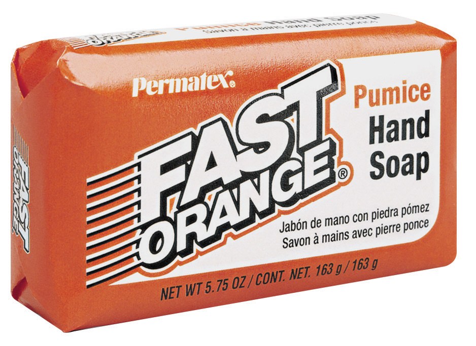 Permtx-Lockt Hand Cleaner, Fast Orange ®, Use to Remove Oil/ Grease/ Grime/ Paint and Other Everyday Soils, Pumice Soap Bar – 25575