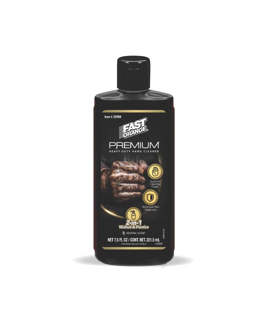 Permtx-Lockt Hand Cleaner, Fast Orange ®, Use to Remove Stubborn Grease and Grime, Walnut and Pumice Scrubber, 7.5 Ounce Bottle, Single – 25908